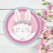 8 Count Pink Bunny Floral Paper Plates for Girl Baby Shower Birthday Table Decor 9"
